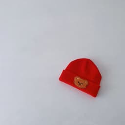 image-Little Bear Cute 0-1 Year Old Baby Boy Thermal Knitting Sleeve Cap