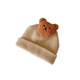 image-Little Bear Cute 0-1 Year Old Baby Boy Thermal Knitting Sleeve Cap