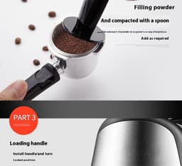 image-Coffee Machine Household Steam Frothed Milk Small Mini Semi-automatic