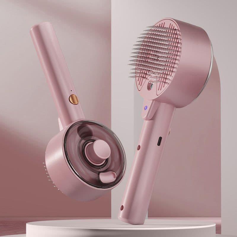 image-Animal Hair Remover Brush Dog And Cat Steam Brush Pet Self Cleaning Dog Brush Grooming Removes Cat Hairs Cat Dog Accessories Pet Products