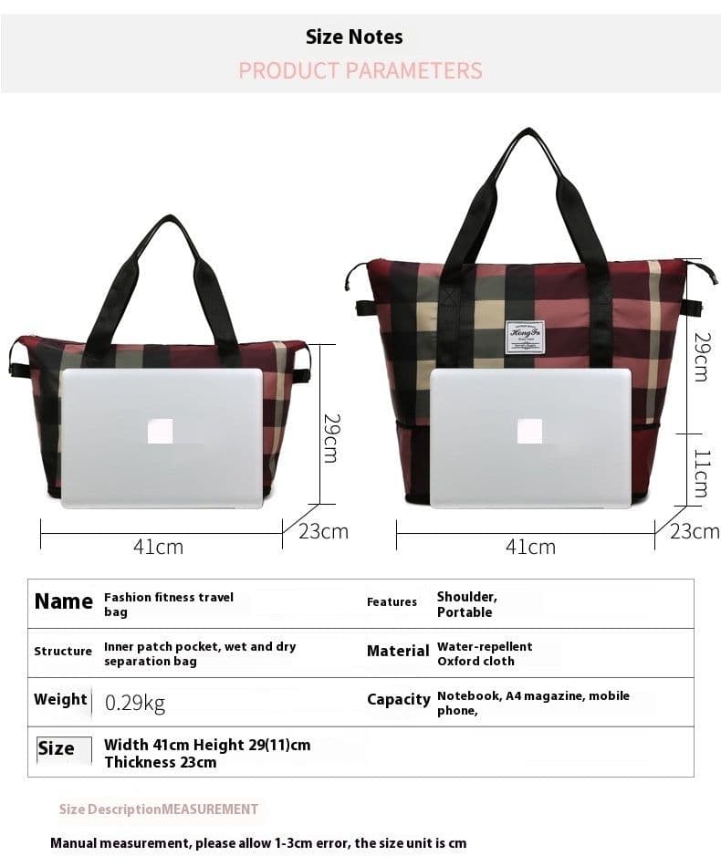 image-Portable Fitness Bag Large Capacity Yoga