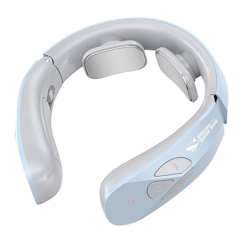 image-Electric Neck Massager EMS Pulse Rechargeable USB Cervical Traction Therapy Massage Stimulator Pain Relief Heating Function