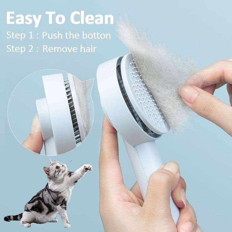 image-Pet Needle Comb Hair Remover Brush Dog And Cat Pet Comb Self Cleaning Massage Brushes Grooming Supplies