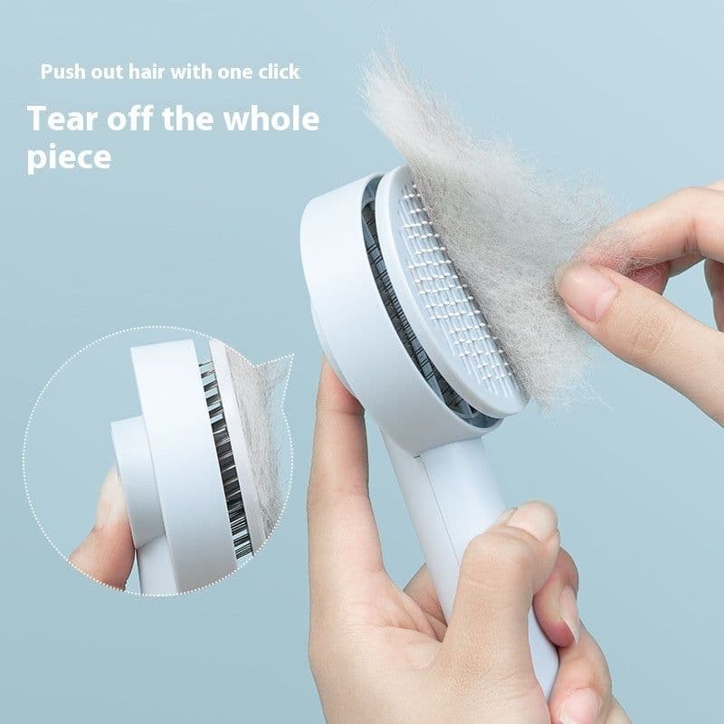 image-Pet Needle Comb Hair Remover Brush Dog And Cat Pet Comb Self Cleaning Massage Brushes Grooming Supplies