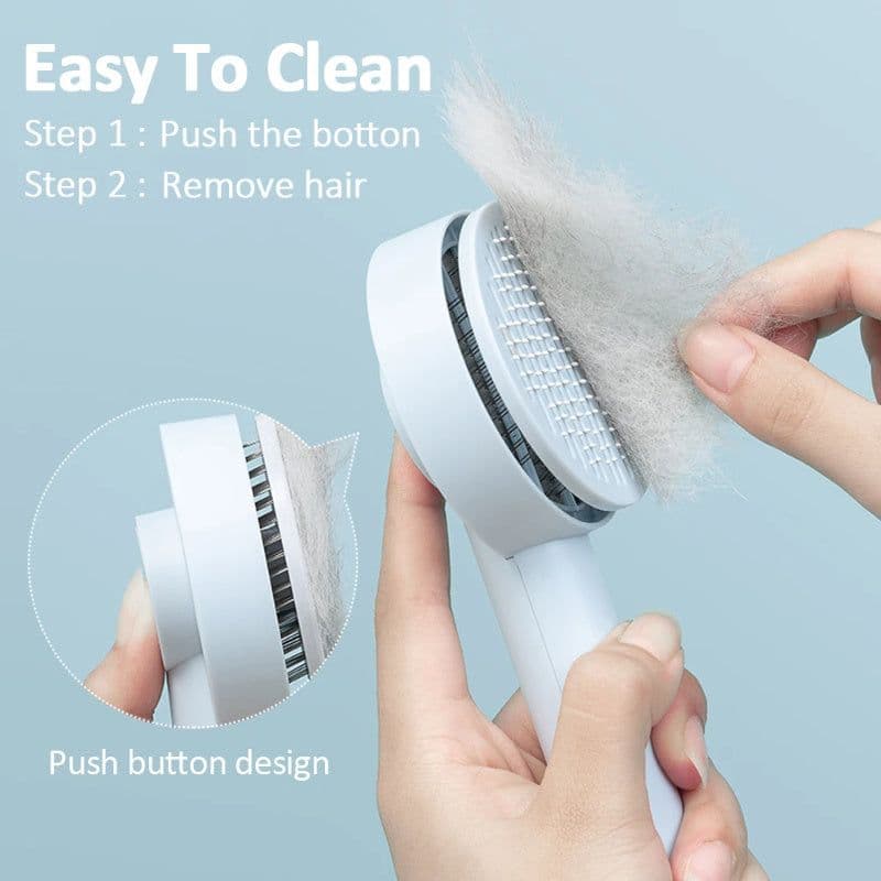 image-Pet Needle Comb Hair Remover Brush Dog And Cat Pet Comb Self Cleaning Massage Brushes Grooming Supplies