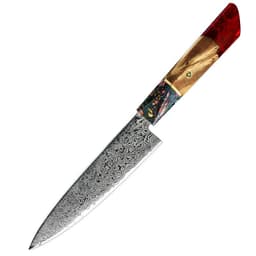 image-Damascus Steel Kitchen Knife Chef Cutting Knife Universal Knife Household Slice