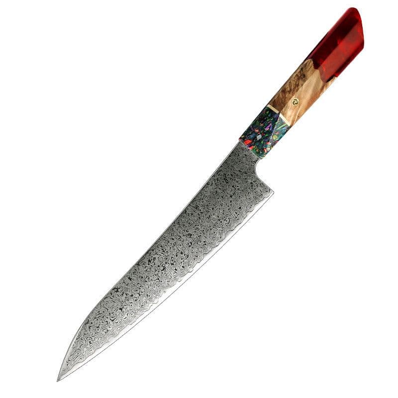 image-Damascus Steel Kitchen Knife Chef Cutting Knife Universal Knife Household Slice