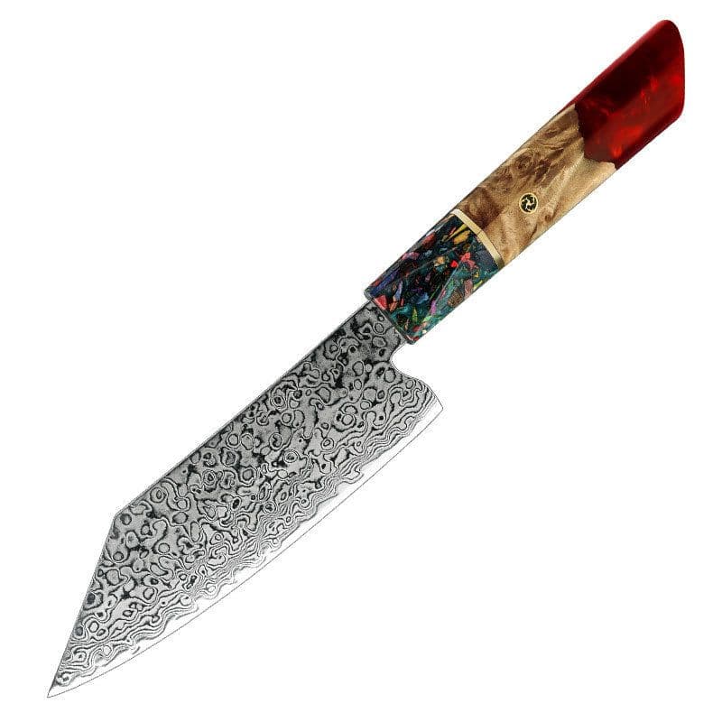 image-Damascus Steel Kitchen Knife Chef Cutting Knife Universal Knife Household Slice