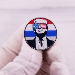 image-American Flag Trump Pin Badge Backpack Metal Ornament