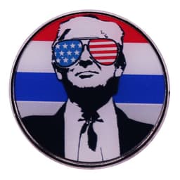 image-American Flag Trump Pin Badge Backpack Metal Ornament