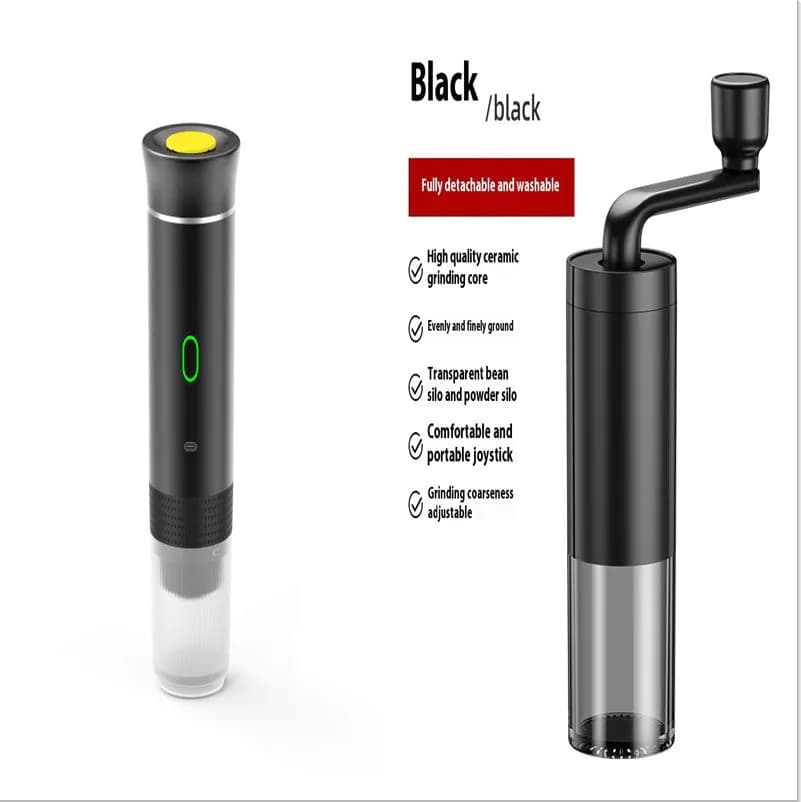 image-Electric Grinder Coffee Travel Handy 3 In1 Espresso Portable Coffee Espresso Maker Machine Cafe Portable Capsule Coffee Machine Kitchen Gadgets