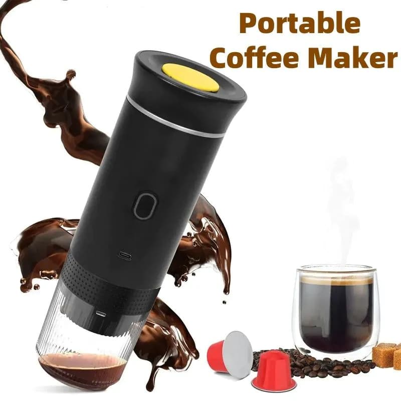 image-Electric Grinder Coffee Travel Handy 3 In1 Espresso Portable Coffee Espresso Maker Machine Cafe Portable Capsule Coffee Machine Kitchen Gadgets