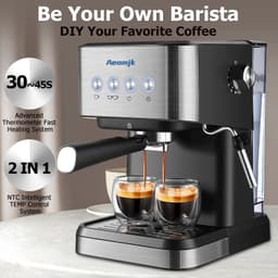 image-Italian Semi-automatic Concentrated High Pressure Extraction Frothed Milk Coffee Machine