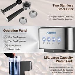 image-Italian Semi-automatic Concentrated High Pressure Extraction Frothed Milk Coffee Machine