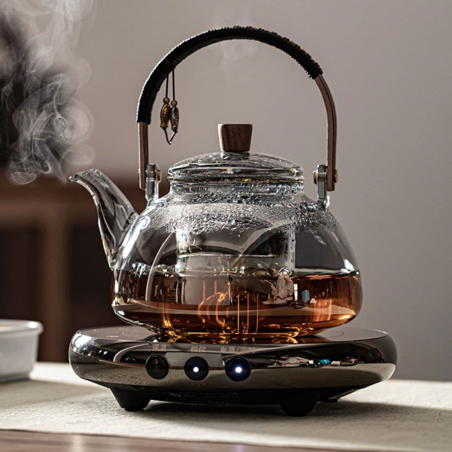 image-Glass Cooking Kettle Electric Ceramic Stove Household Tea Set Small Health Preservation Tea-boiling Stove Suit