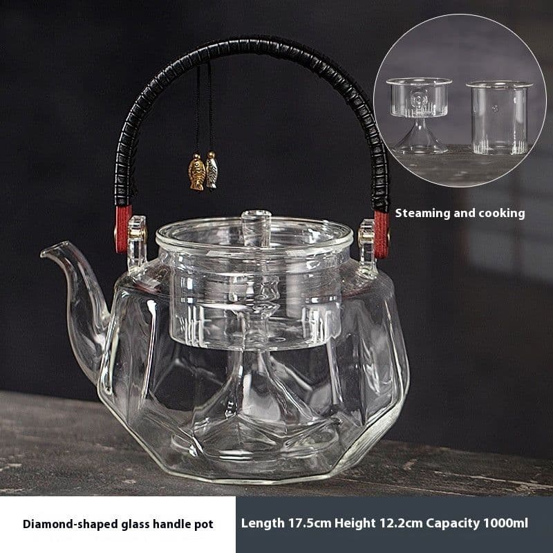 image-Glass Cooking Kettle Electric Ceramic Stove Household Tea Set Small Health Preservation Tea-boiling Stove Suit
