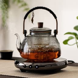 image-Glass Cooking Kettle Electric Ceramic Stove Household Tea Set Small Health Preservation Tea-boiling Stove Suit