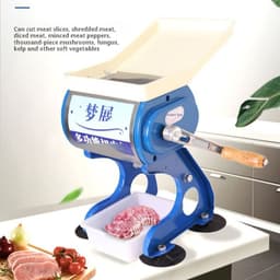 image-Portable Household Hand Cranked Small Meat Slicer