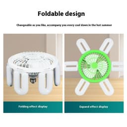 image-E27 Screw Fan Lamp Smart Remote Control Living Room Bedroom Fan-style Ceiling Lamp
