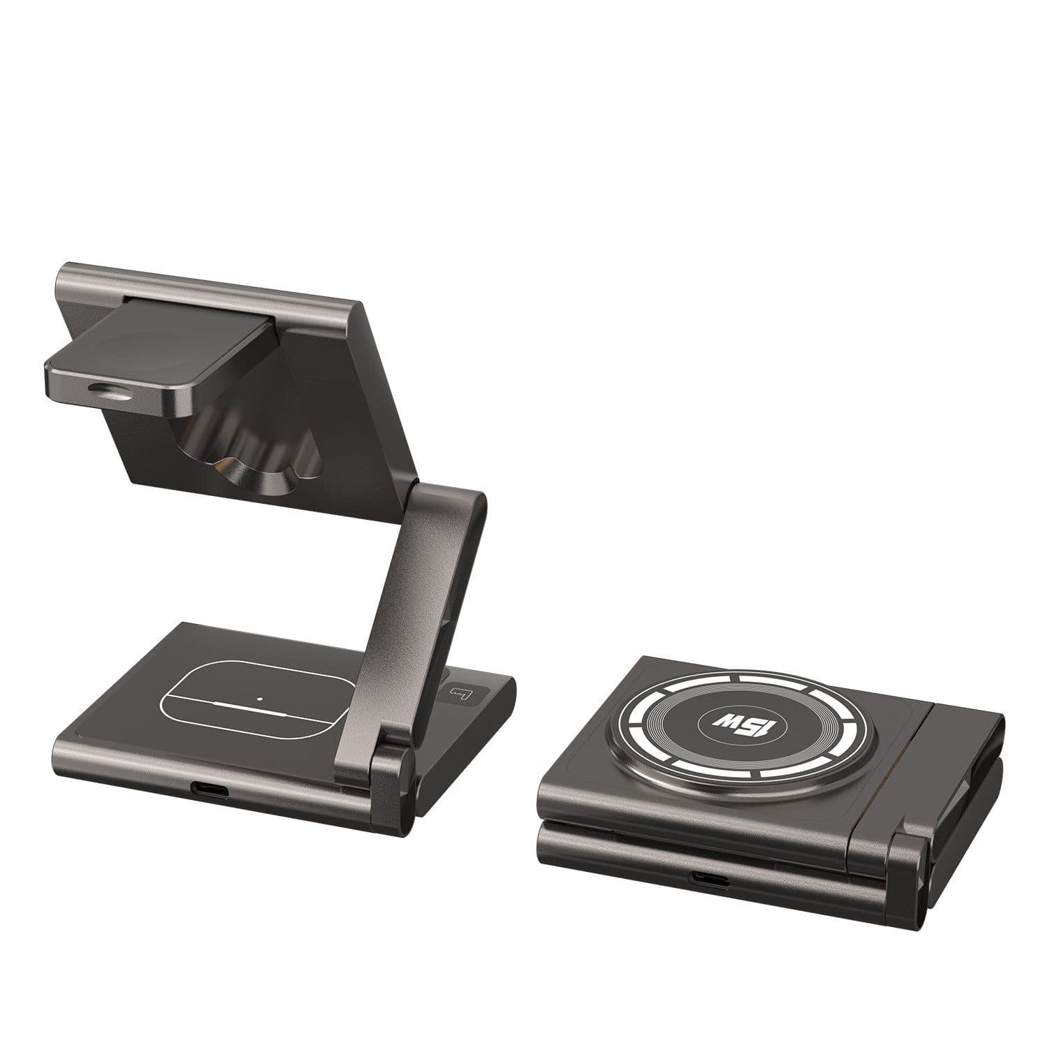 image-Folding Mobile Phone Headset Watch Three-in-one Wireless Charger