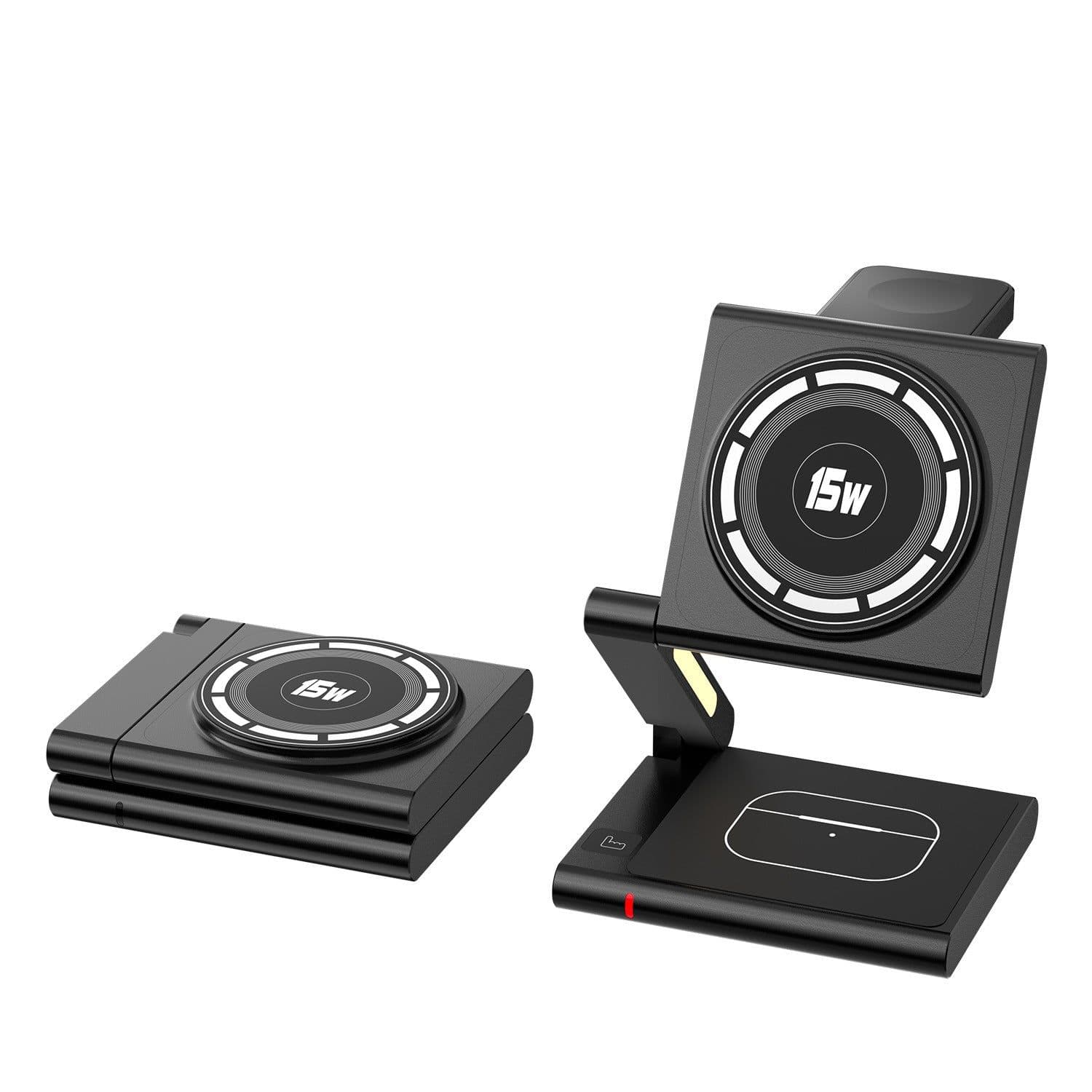 image-Folding Mobile Phone Headset Watch Three-in-one Wireless Charger