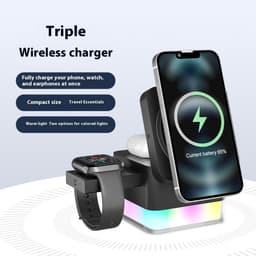 image-Three-in-one Multifunctional Wireless Charger 15W Mobile Phone Watch Charger