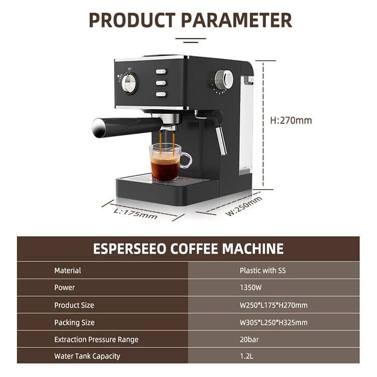 image-Household Semi-automatic Pressure Milk Frother For Coffee Machine