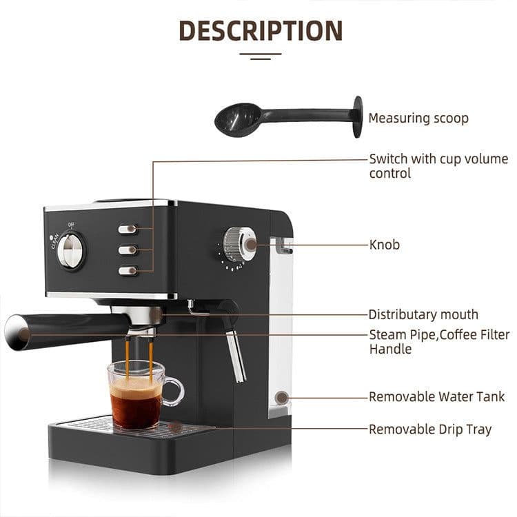 image-Household Semi-automatic Pressure Milk Frother For Coffee Machine