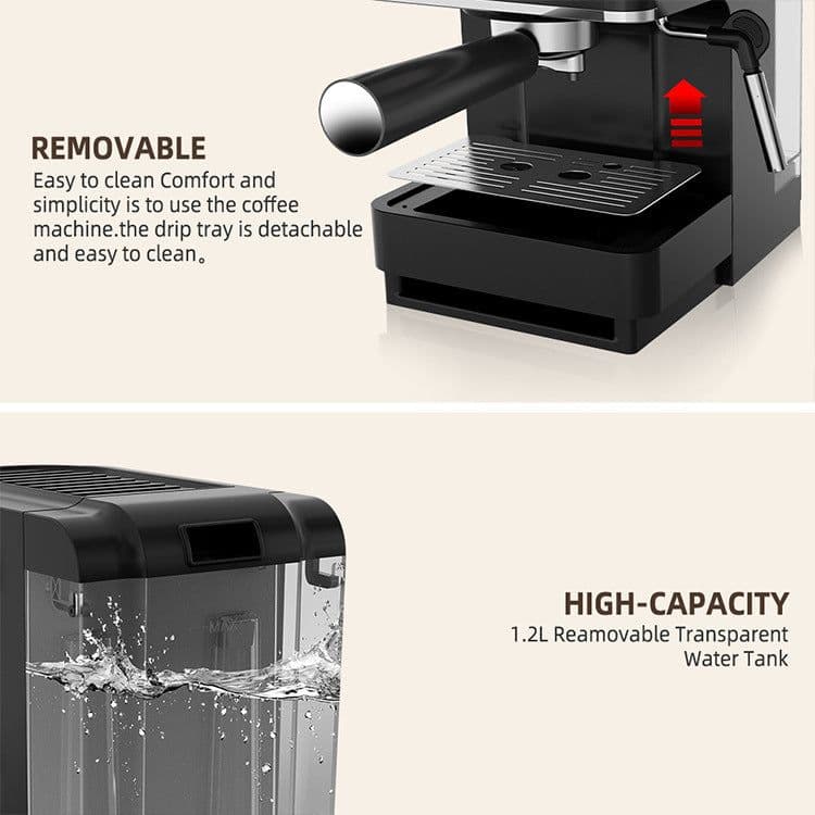 image-Household Semi-automatic Pressure Milk Frother For Coffee Machine