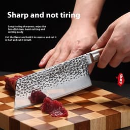 image-Household Minimalist Wooden Handle Kitchen Knife