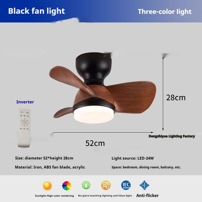 image-Retro Dining Room Ceiling Living Room Bedroom Ceiling Fan Lights Simple Home