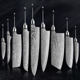 image-Damascus Knife Embryo High Hardness Kitchen Knives