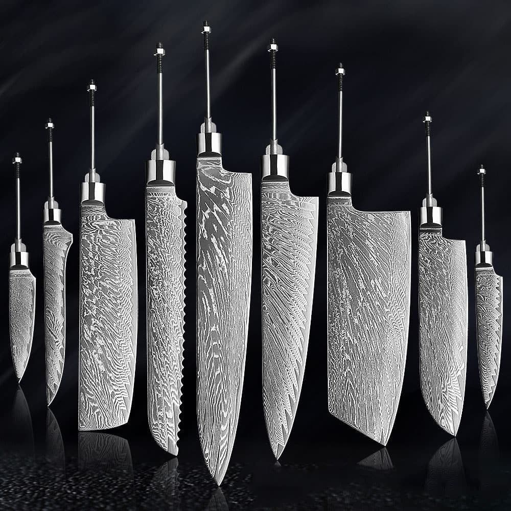 image-Damascus Knife Embryo High Hardness Kitchen Knives