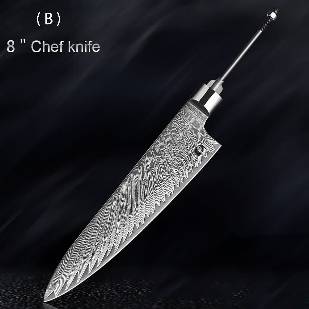 image-Damascus Knife Embryo High Hardness Kitchen Knives