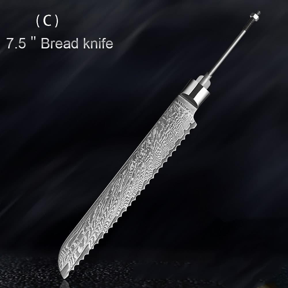 image-Damascus Knife Embryo High Hardness Kitchen Knives