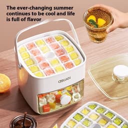 image-Large Capacity Ice Storage Household Food Grade Pressing Ice Cube Mold Ice Maker
