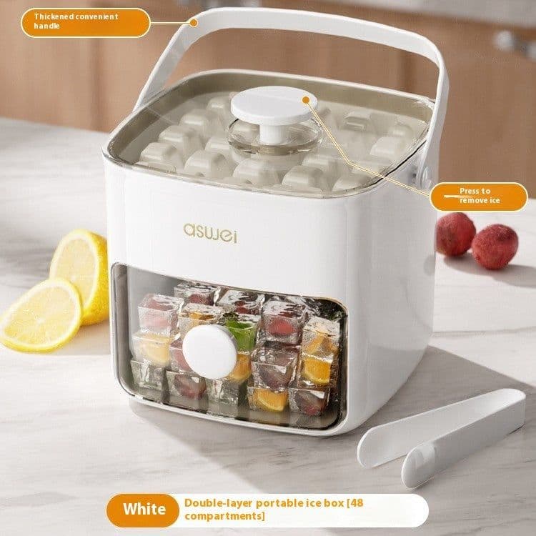 image-Large Capacity Ice Storage Household Food Grade Pressing Ice Cube Mold Ice Maker