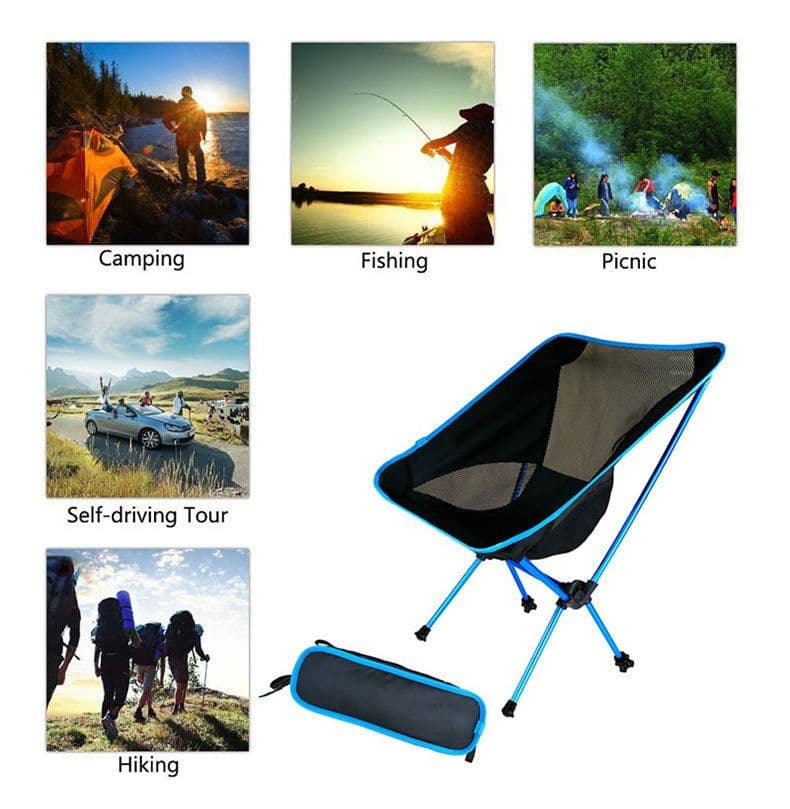 image-Travel Ultralight Folding Chair Superhard High Load Outdoor Camping Chair Portable Beach Hiking Picnic Seat Fishing Tools Chair