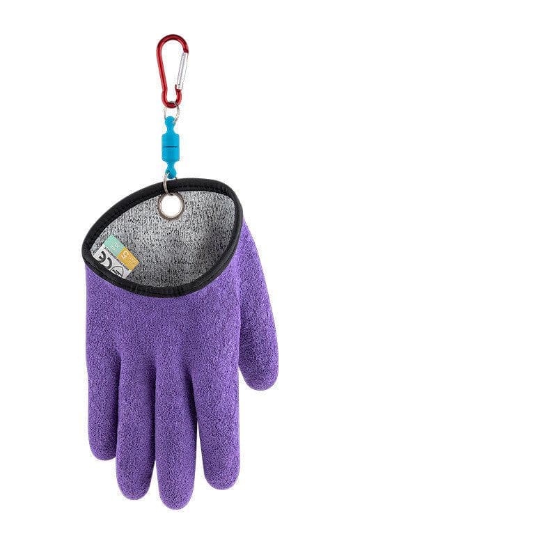 image-Fishing Gloves Anti-Slip Protect Hand From Puncture Scrapes Fisherman Professional Catch Fish Latex Hunting Gloves Left Right