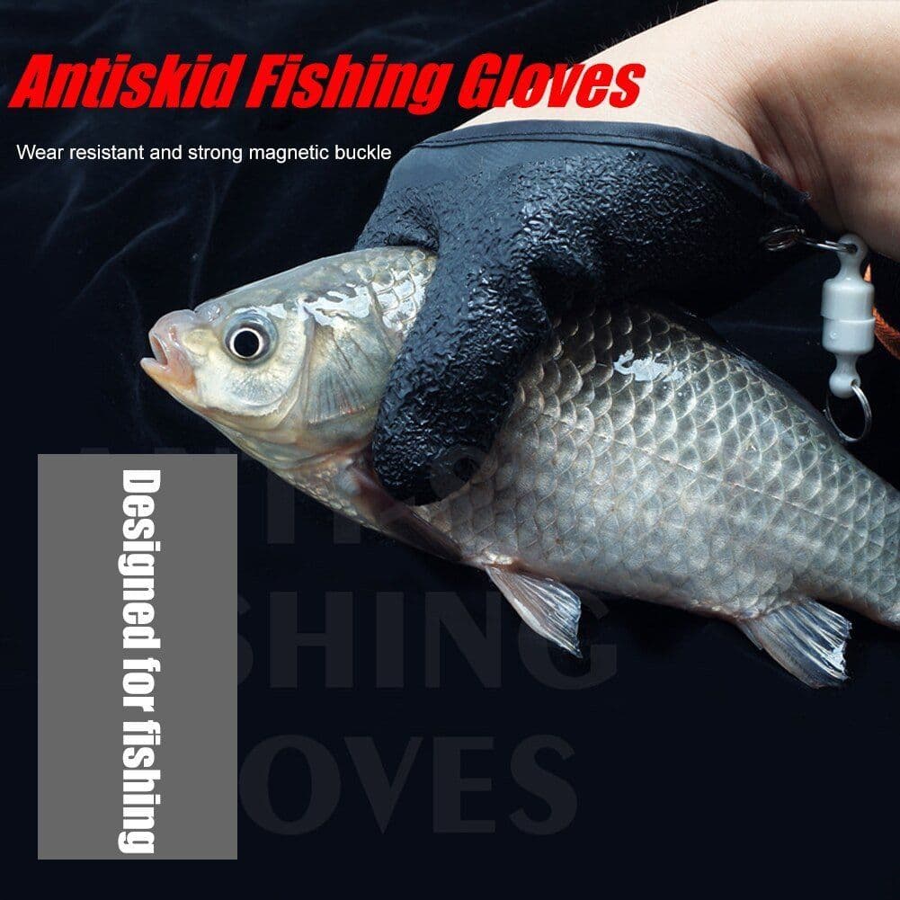 image-Fishing Gloves Anti-Slip Protect Hand From Puncture Scrapes Fisherman Professional Catch Fish Latex Hunting Gloves Left Right