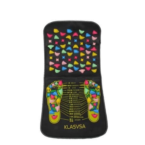 image-Reflexology Foot Massage Pad Cobblestone Walk Massager Mat Pain Relief Health Care Acupressure Mat
