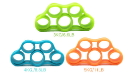 image-Silicone Finger Trainer Hand Gripper Resistance Bands Fitness