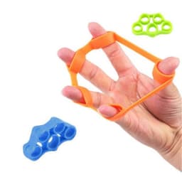 image-Silicone Finger Trainer Hand Gripper Resistance Bands Fitness