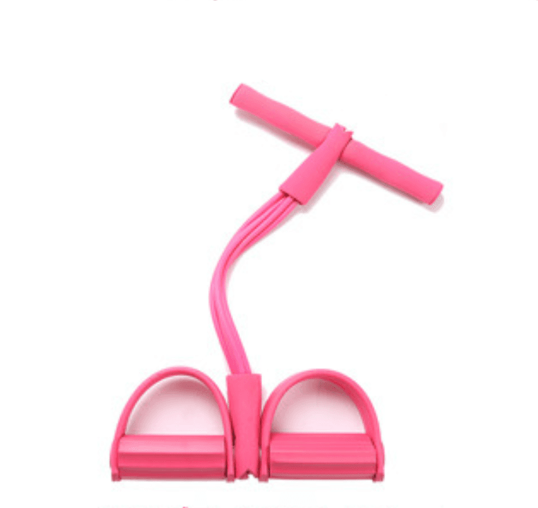 image-Natural Latex Foot Pedal Elastic Pull Rope with Handle Fitness Equipment Bodybuilding Expander