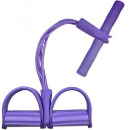 image-Natural Latex Foot Pedal Elastic Pull Rope with Handle Fitness Equipment Bodybuilding Expander