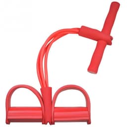 image-Natural Latex Foot Pedal Elastic Pull Rope with Handle Fitness Equipment Bodybuilding Expander