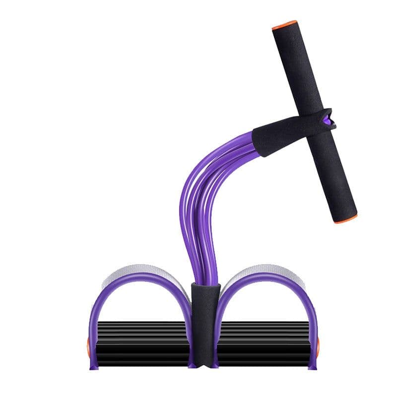 image-Natural Latex Foot Pedal Elastic Pull Rope with Handle Fitness Equipment Bodybuilding Expander