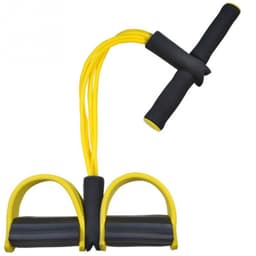 image-Natural Latex Foot Pedal Elastic Pull Rope with Handle Fitness Equipment Bodybuilding Expander