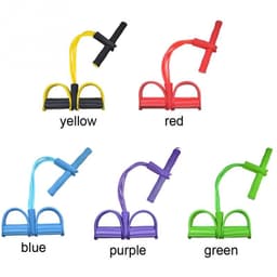 image-Natural Latex Foot Pedal Elastic Pull Rope with Handle Fitness Equipment Bodybuilding Expander