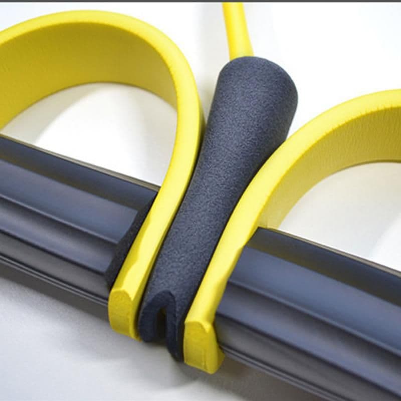 image-Natural Latex Foot Pedal Elastic Pull Rope with Handle Fitness Equipment Bodybuilding Expander